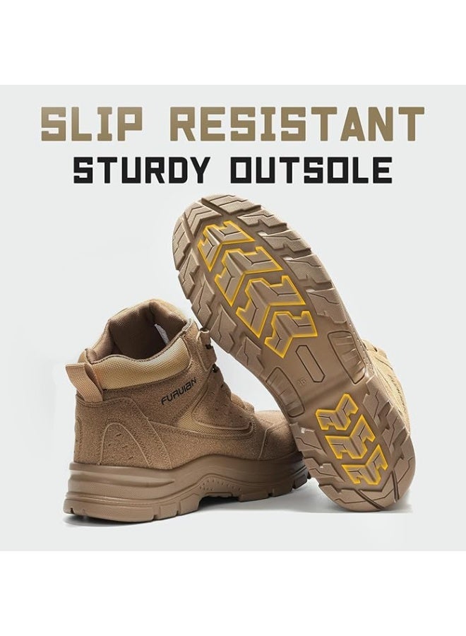 Sky View Steel Toe Safety Shoes  Men Women Comfortable Lightweight Work Boots for Men Slip Resistant High Top Puncture Proof Indestructible Construction Shoes - Image 4